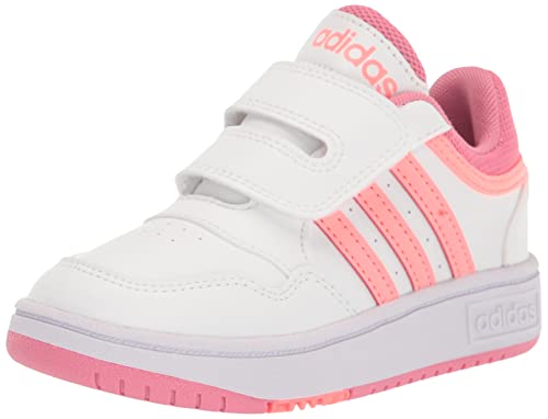Adidas Kids Hoops 3.0 Basketball Shoe, White/Acid Red/Rose Tone, 10 Us Unisex Toddler #TOP14
