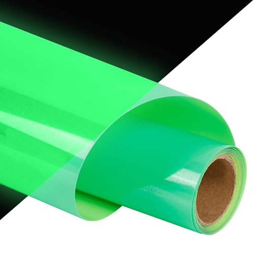 guangyintong Rolos de Vinil de Transferência de Calor Que Brilham No Escuro, Vinil de Passar A Ferro