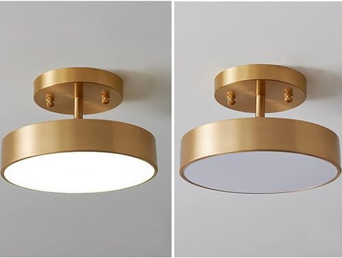 Lámpara de techo de bronce nórdico de lujo para iluminación elegante de pasillos 6