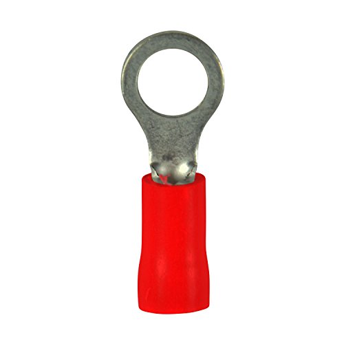 Gardner Bender 10-102 Electrical Ring Terminal, 22-18 Awg, Insulated Barrel, Crimp Connection, Red #TOP13