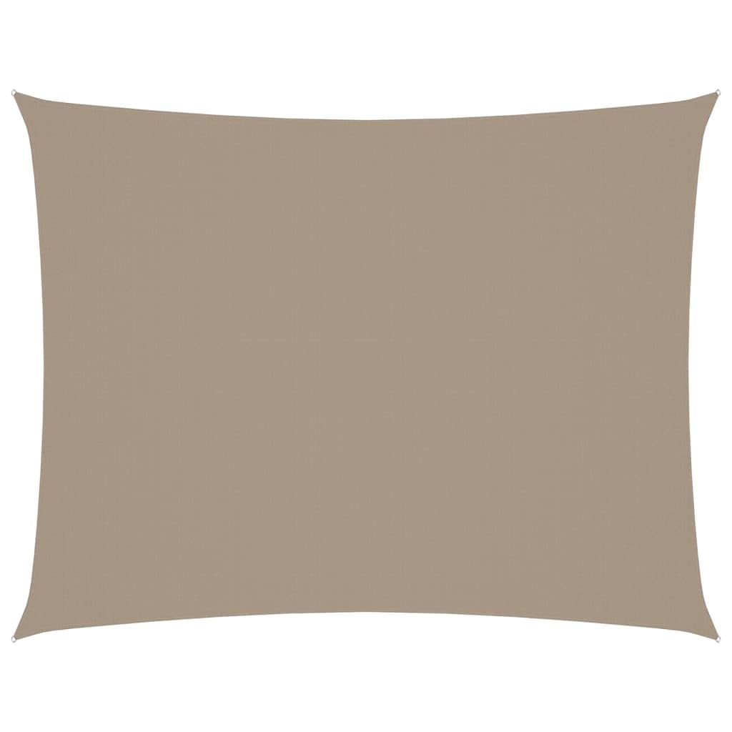 vidaXL Sunshade Sail Oxford Fabric Rectangular in Taupe - PU Coating Sun and Rain Protection, Easy Assembly with Included ropes, Ideal for Garden, Patio - Size 4x6m — image 1