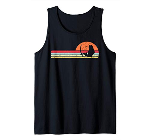 Fish Fishing Rod Sunset Retro Angling Fisherman Angler Gift Canotta