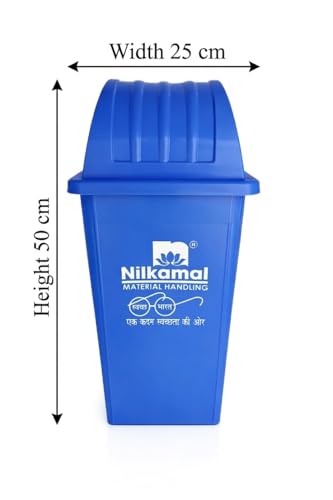 Image of Nilkamal Plastic Garbage Open-Top Waste Bin 60 L (Blue)
