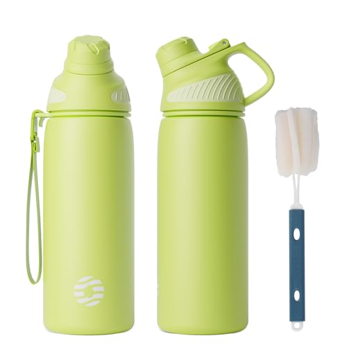 Fjbottle Gourde Isotherme Inox Étanche Couvercle Magnétique 600ml