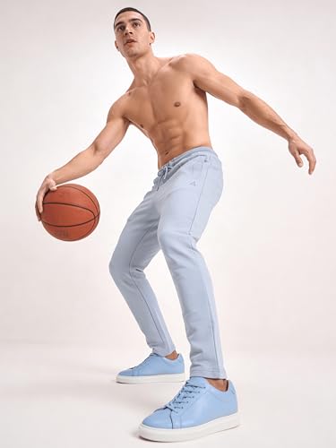 Image of Clans & Hans Men's 100% Pure Cotton Regular Fit Mid Rise Track Pant with Zipper Side Pockets and Back Pocket | Casual Gym Jogging Lounge Wear