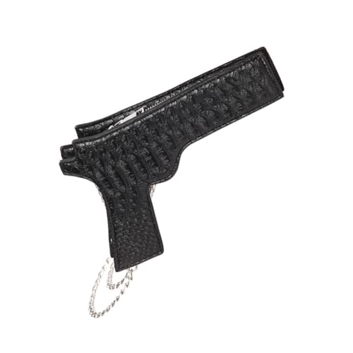 Graceful Women PU Crossbody Bag Lightweight Chain Shoulder Purse Versatile Black Handbag with Zipper for Keys and Essentials