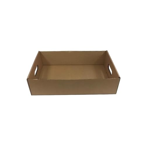 Packaging Now Kraft Cardboard Trays Hampers with Handles (50)