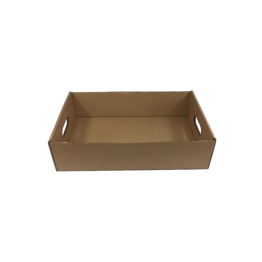 Packaging Now Kraft Cardboard Trays Hampers with Handles (250)