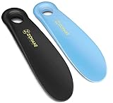 ZOMAKE Calzador de Zapatos 18.5CM - Plastico Calzadores para Personas Mayores con Colgante Agujero - 2Piezas Shoe Horn Fácil de Utilizar