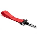 x xotic tech Sport Racing Style Aluminum Tow Hole Rod Adapter with Towing Strap Compatible with BMW 3 Series E36 E46 E90 E91 E92 E93 Compatible with Mini Cooper R50 R52 R53(Red)