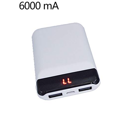 Goldyqin 7800mAh Thin LCD Display Outdoor Mobile Phone Battery Charger External Power Bank Power Supply for Smartphones - White