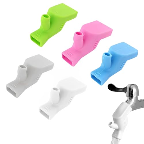 CULEO Seguridad y protecciones para cuarto de baño,Extensor de grifo de 5 piezas, guía de agua de silicona suave, junta elástica para desviación de agua