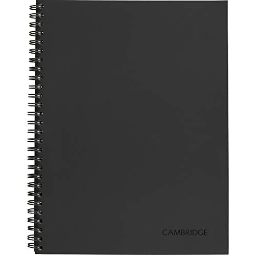 Cambridge Limited Business Notebook, 7-1/4" X 9-1/2", 80 Sheets, Wirebound Action Planner, Gray (06122) #TOP4