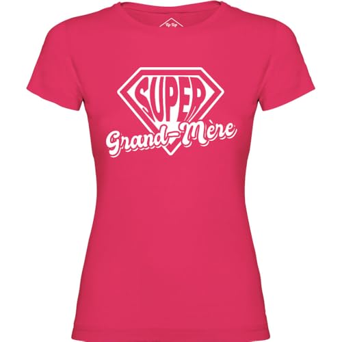 T-Shirt Femme Super Grand-mère : un vêtement rose plein d'amour