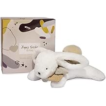 Happy Wild Rabbit Soft Toy Pompom Natural Doudou et compagnie