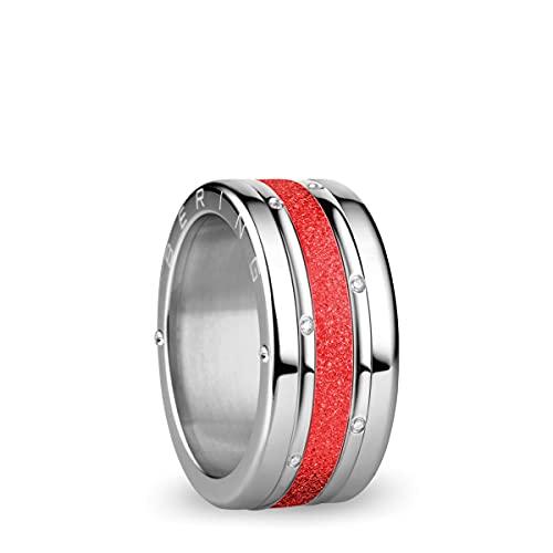 BERING Austauschbar Ringkombination für Damen in Silber & Rot mit einzigartigem Twist- & Change System, Lena