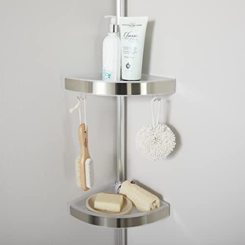 House-Homestyle-Bathroom-Collection-Floor-To-Ceiling-Space-Saving-Corner-Storage-Shelf-Unit-Extendable-Aluminium-Stainless-Steel-Frame-with-Plastic-Mini-Shelves