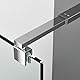 Stabilisator Haltestange Verstellbar 73-123cm Vierkantrohr Stabilisierungsstange für Duschen Duschabtrennung Glaswand Dusche Glas, Haltestange für Glasdicke 5-10 mm, Chrom