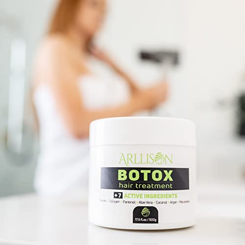 Arllison Botox Hair Treatment With Antifrizz, Soft Shiny Hair With Deep Hydration, Formaldehyde Free, Softens, Moisturizers, Adds Shine,Volume Control And Hair Smoothness,Brazilian 8.8 Oz. /250G #TOP6