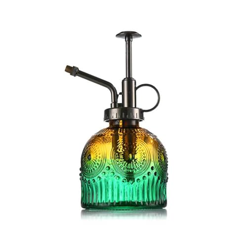 Frasco pulverizador de Vidrio para Plantas, 230 ml, pulverizador para Plantas de Estilo Antiguo con Bomba, regadera de Flores rústica para regar Las Plantas en el balcón (Verde)
