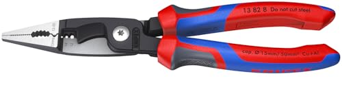 KNIPEX 13 82 8, 6 in 1 Electrical Installation Pliers with Comfort Grip Handles
