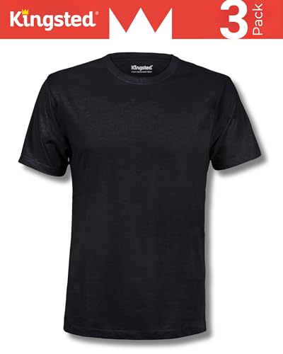 Image of Kingsted T-Shirts for Men Pack - Royally Comfortable - Super Soft Premium Fabric - Well-Crafted Classic Tee