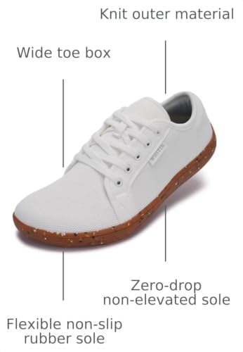 Image of WHITIN Men's Wide Barefoot Sneakers for Optimal Relaxation W81 | Foot-Shaped Fit, Ground Feel, Lightweight & Breathable, Versatile Comfort for Walking, Standing & Training