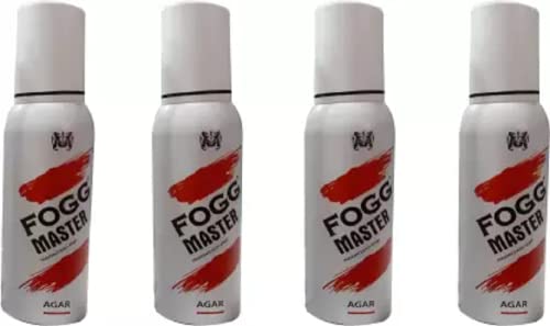 FOGG Unisex Master Agar (Pack Of 4)Fresh Body Spray - For Men & Women (480 Ml, Pack Of 4)