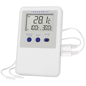 Traceable Ultra Calibrated Refrigerator/Freezer Thermometer 2 Bullet Probes