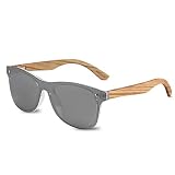 MARCO DE MADERA:El marco de las gafas de sol está compuesto por frente de policarbonato y patillas de madera.Materiales del templo:ébano,madera de cebra,guibourtia spp.Las bisagras de resorte y almohadilla nasal de una pieza están diseñadas ergonómicamente para aumentar la comodidad de uso y también para mejorar la estabilidad en movimiento.Los templos elásticos son adecuados para una variedad de tipos de cara.