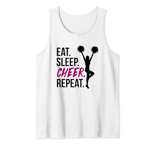 Eat Sleep Cheer Repeat Cheerleading Cheerleader Cheer Cheer Camiseta sin Mangas