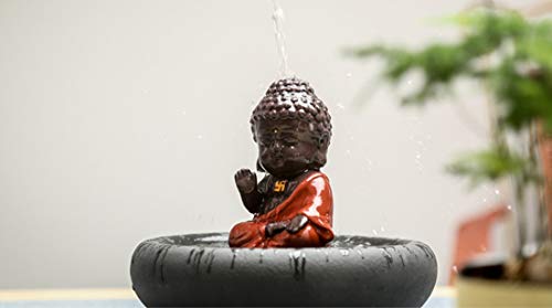 Figura decorativa Buda Zen de cerámica para meditación miniatura 5