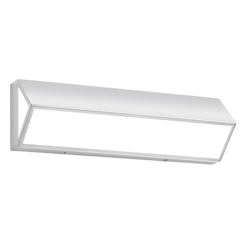 Image of 16-Inch LED Modern Bathroom Vanity Light Fixtures, Chrome Modern Acrylic Bathroom Wall Lighting Fixtures Over Mirror (Cool White 6000K)
