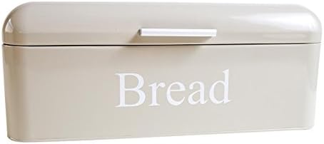 dill and mint Bread bin with Hinged Lid stone colour