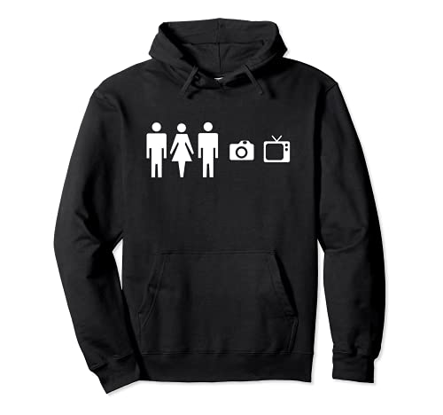 Person Women Man Camera TV Cognitive Test Anti Trump Biden Sudadera con Capucha