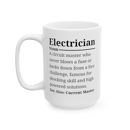 Electrician Coffee Mug, Circuit Master Cup, Funny Tradesman Gift, Electrical Worker Drinkware, Current Master Design