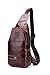 Produktbild BULLCAPTAIN Herren Tasche Leder Sling Bag Schulter Rucksack Schultertasche Brusttasche Wasserresistent Tragetasche Umhängetasche Messengertasche für Wandern Arbeiten Schule Geschäft Radfahren Reise