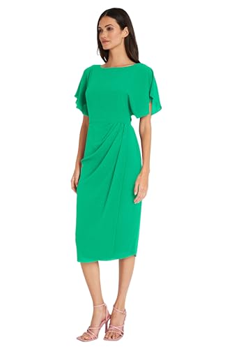 Image of Maggy London Women's Dresses Boat Neck Flutter Sleeve Dress Occasion Event Guest of
