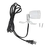 Heat Lamp Holder, E27 300W Rotatable Ceramic Heating Bulb Base with Switch for UV Light Bulb Spot Lamp Ceramic Heat Light Day Light 110-240V (US)