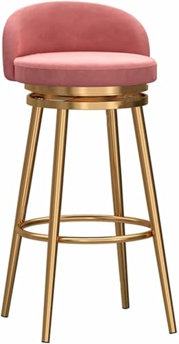 Tabourets en Velours Gris Clair de 75 cm pour Bar de Cuisine
