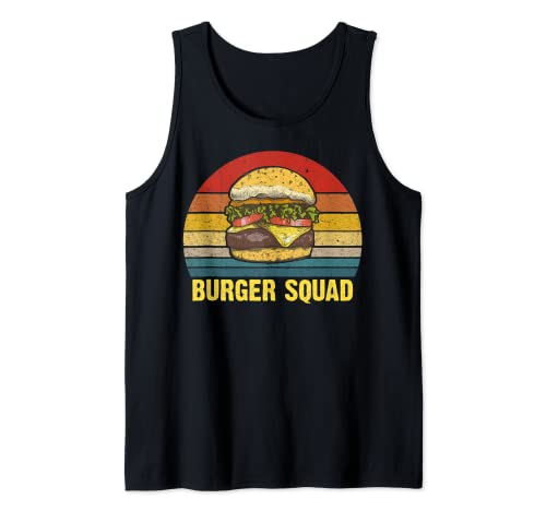 Hamburguesa Vintage Burger Squad Cheeseburger - Regalos para los amantes de la hamburguesa Camiseta sin Mangas