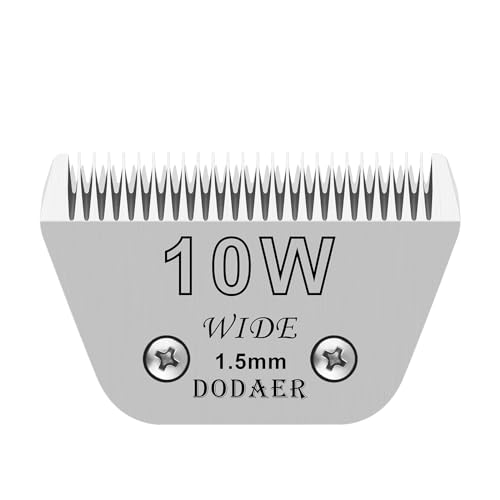 Image of 10W Dog Grooming Wide Blades,Compatible with Andis,Oster A5,Wahl KM10 | Cut Length 1 /16 inch(1.5mm)