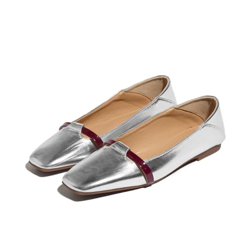 Casual Ballet Flats for Women Slip On Square Toe Ballet Flats Mary Jane