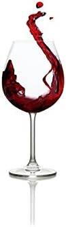 Mikasa Julie Luxury Crystal Red Wine Glasses, 4 Piece, Clear Dishwasher Safe Glasses, 710ml