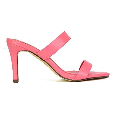 Sandales stiletto double sangle à talon mi-haut pour femmes taille 36 à 41