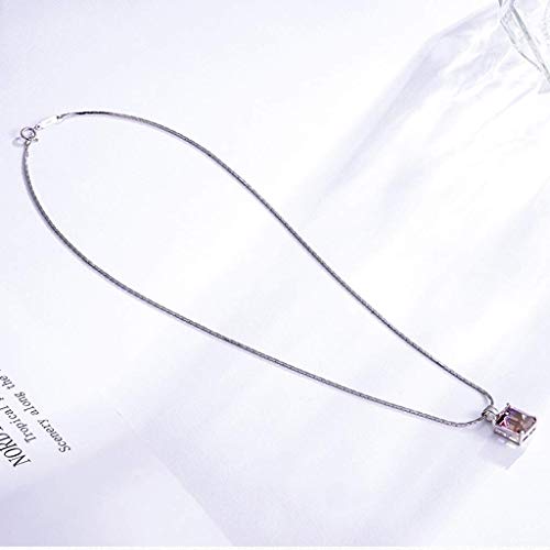 Collier anti-ternissement améthyste violette argent 925 hypoallergénique