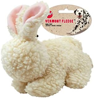SPOT by Ethical Products Super Soft Vermont Fleece Dog Toys - Calming Dog Toy with Squeaker Dog Toy For Small Dog Puppy Toys Large Dogs Toys Chew Squeak Puppy Interactive Fetch Toy - Rabbit