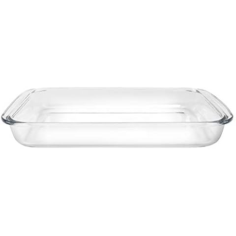 Bovado USA 9" x 13" Inch Glass Oven Baking Dish | High-Grade Borosilicate Glass | 3 Qt Capacity | Nonstick, Dishwasher Safe, Freezer-to-Oven Casserole Pan | No Lid Cover