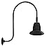 RAB Lighting GN3LED26YST11B Gooseneck Style 3 26W Warm LED 11 Straight Shade, Black