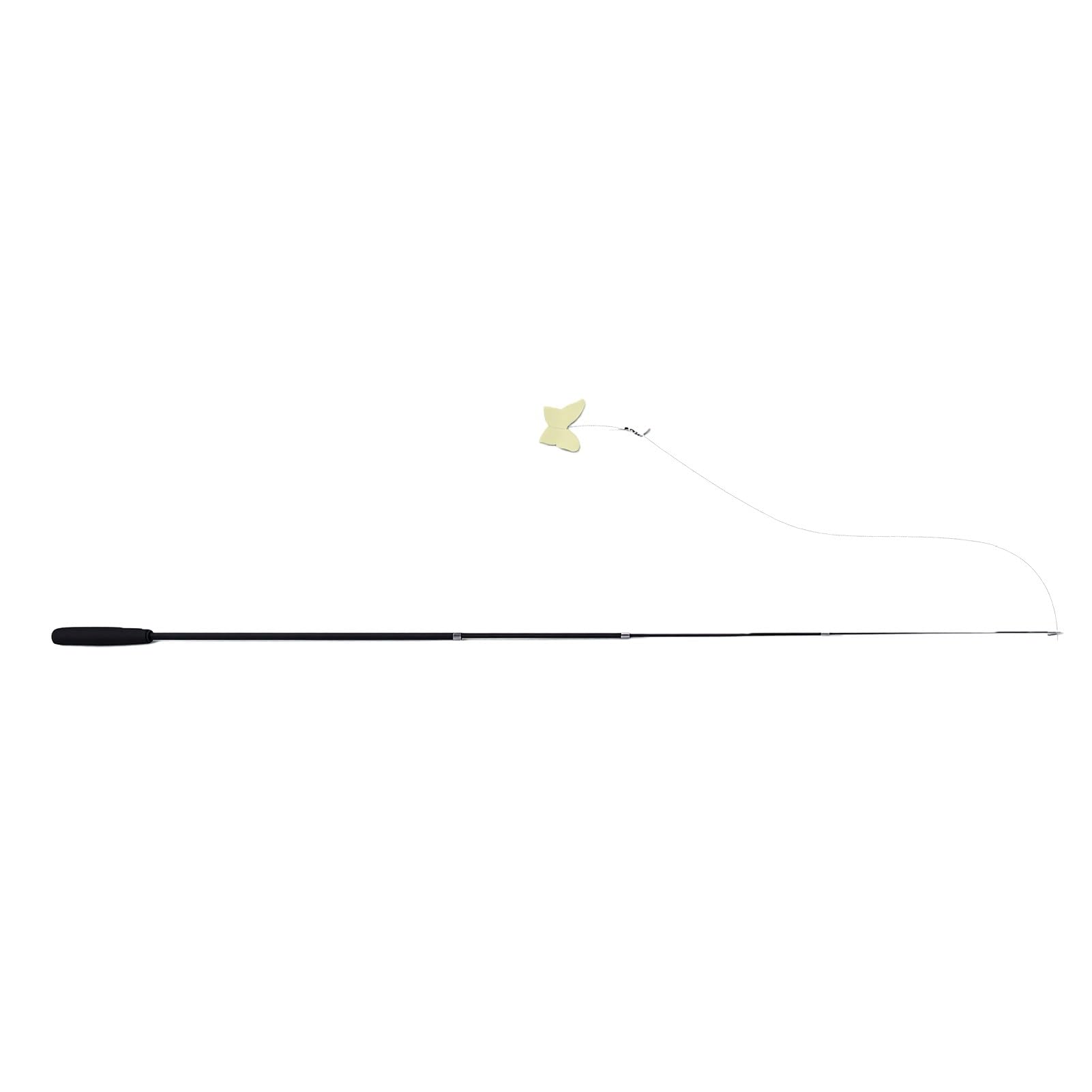 Zerodis Autres Produits de Loisirs de Jardin en Plastique Extensible Léger Papillons Canne à Pêche Jouet Interactif Chat Jouet Cadeau pour Enfants Parc de Jeux en Plein Air Prairie Cour Camping